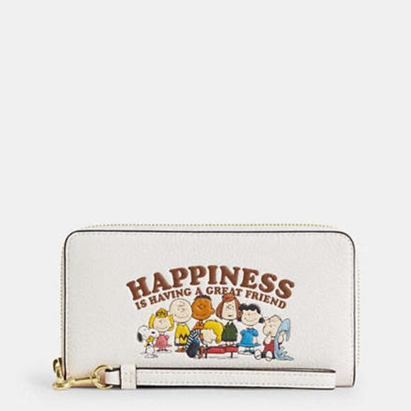 Coach X Peanuts Long Zip Around Wallet - Picture 1 of 8